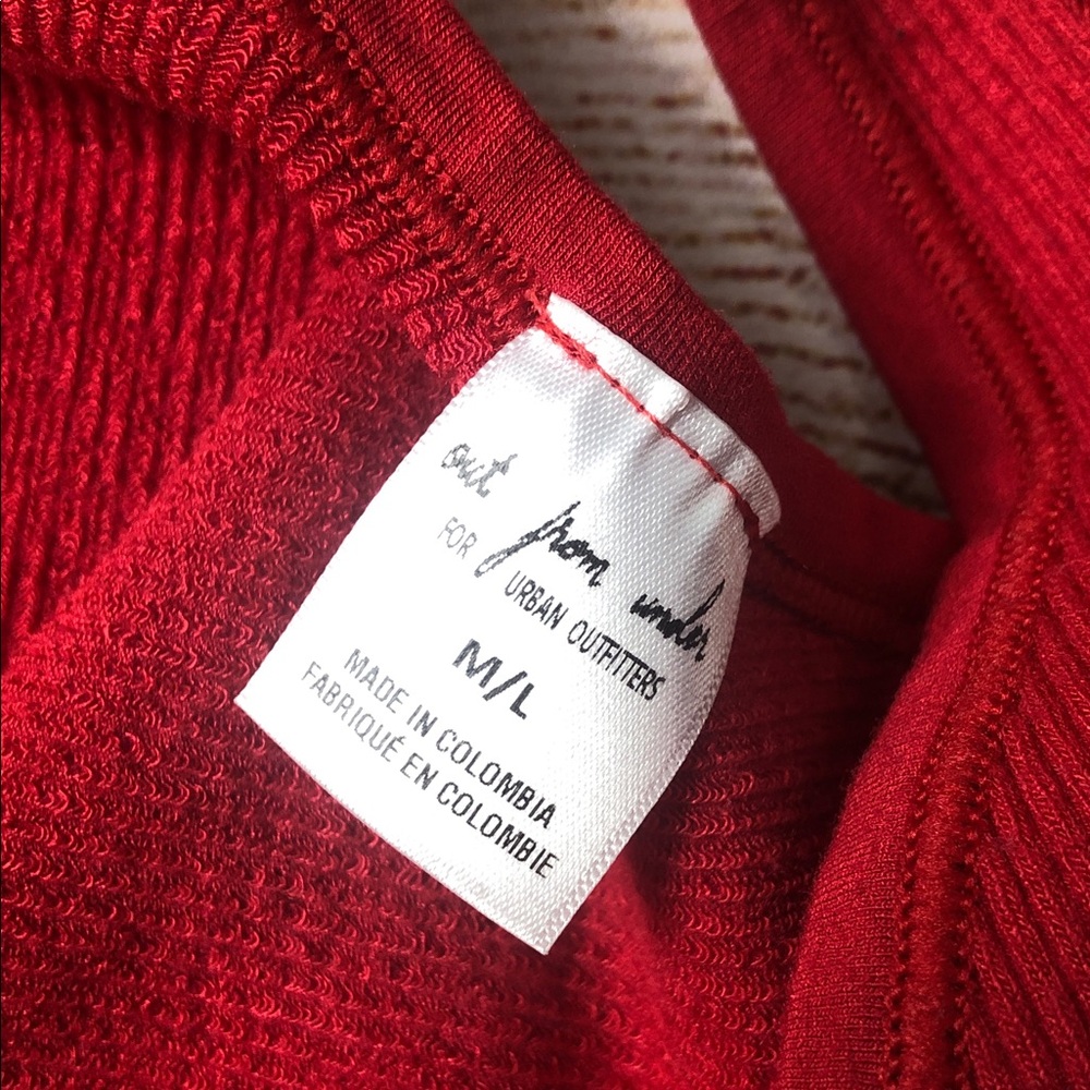 Urban Outfitters Red Ribbed Tank Top - Picture 2 of 3